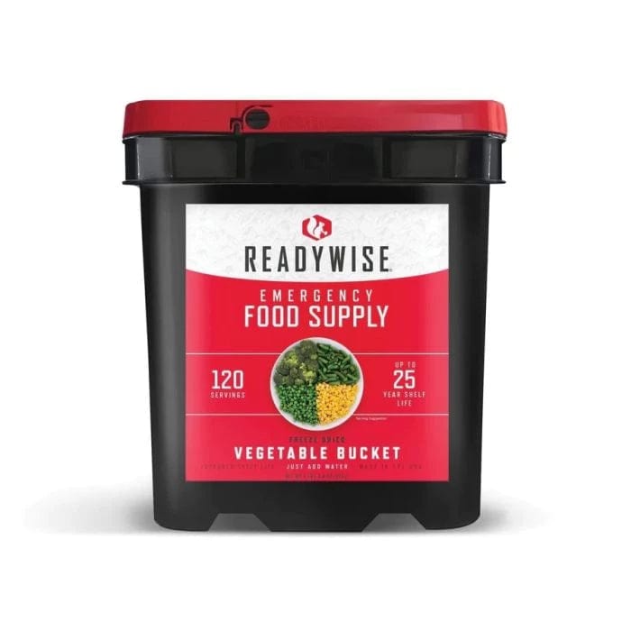 ReadyWise 120-Serving Emergency Freeze-Dried Vegetables: Long-Lasting, Nutritious, Easy-Store Survival Food