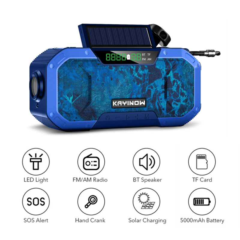 All-Weather Solar Radio and Power Bank with Hand Crank For Emergency, Outdoor, Survival - Premium Tools from Prepared Bee - Just $63.41! Shop now at Prepared Bee