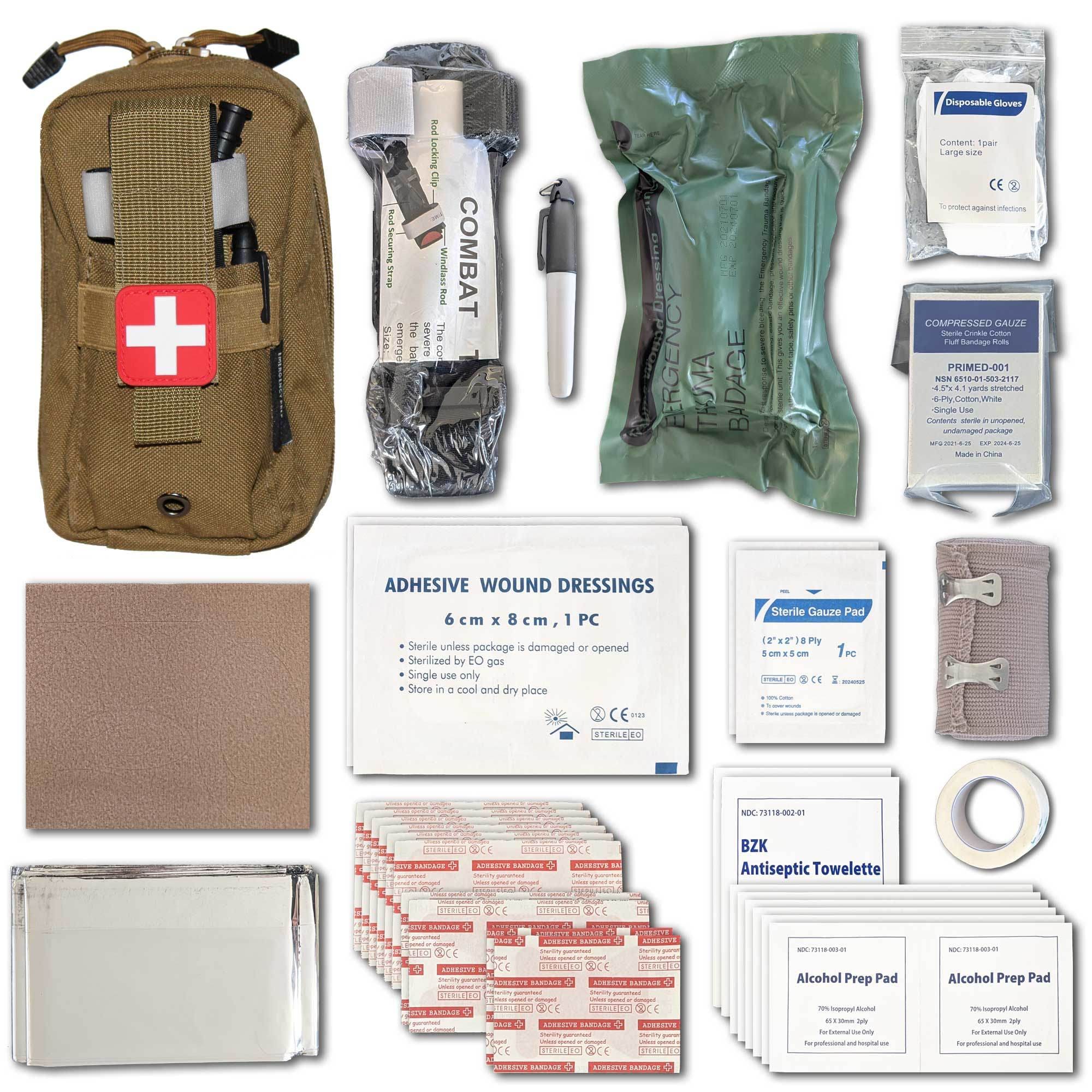 Excursion Field First Aid Kit: 44-Piece Compact IFAK - Compact Personal First Aid Kit - Premium Tools from Emergency Prep Gear - Just $39.47! Shop now at Prepared Bee