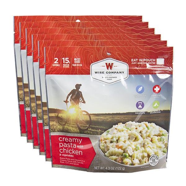 Wise Company Creamy Pasta And Vegetables With Chicken 6ct Pack (2 Serving Pouch) - Premium Emergency Food Supply from Wise Company - Just $47.99! Shop now at Prepared Bee