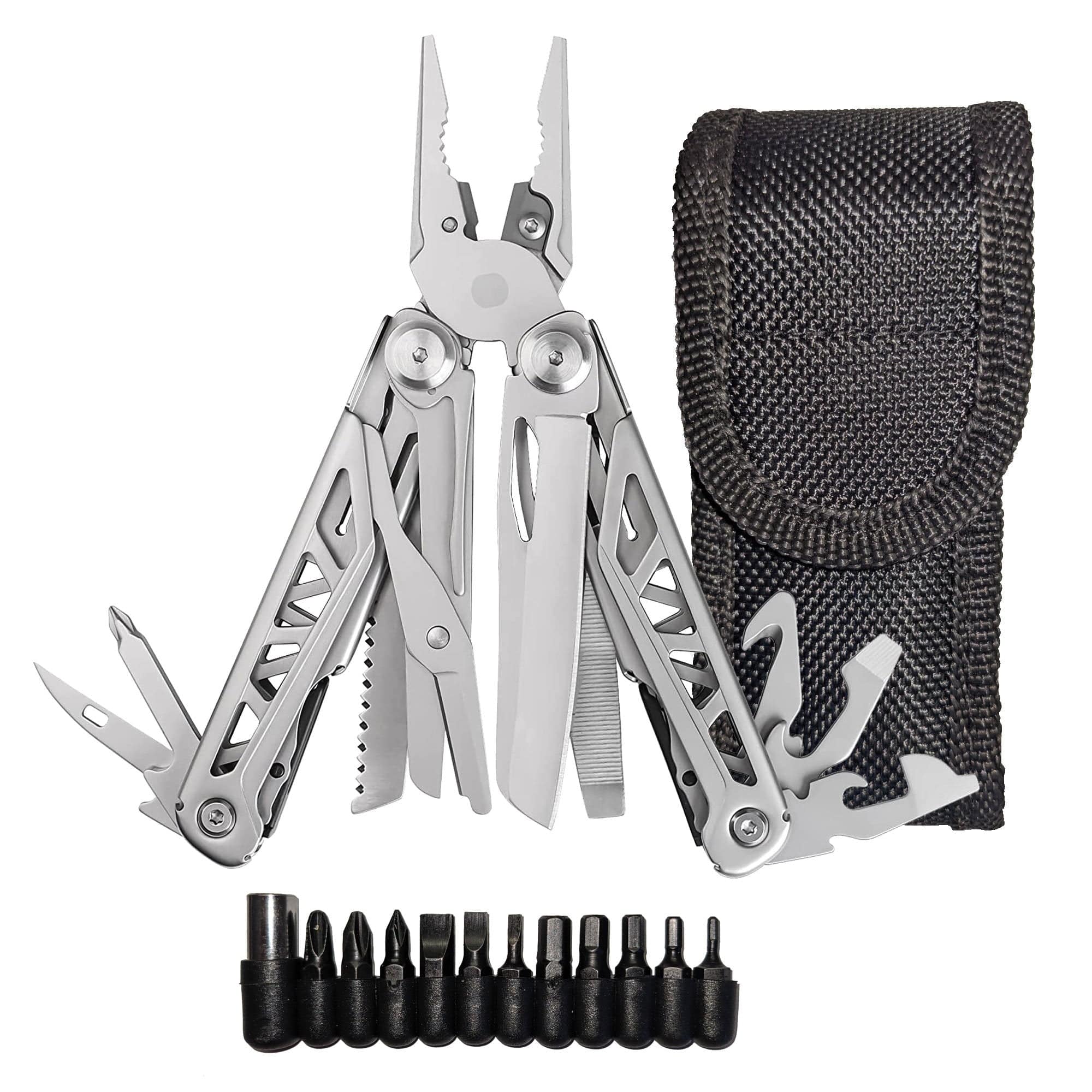 The Perfect Heavy Duty Multitool for Emergencies, Outdoors, Survival, Camping, Hiking - Military Grade Stainless Steel -  ACTION™ Multitool