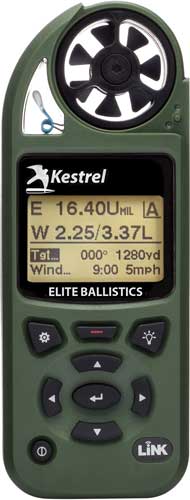 Kestrel 5700 Elite Weather Meter with Applied Ballistics and LiNK - Olive Drab