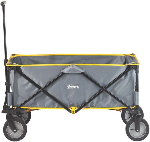 Coleman Folding Camp Wagon W- - Wheels Gray-black-yellow Trim - Supports up to 150 lbs