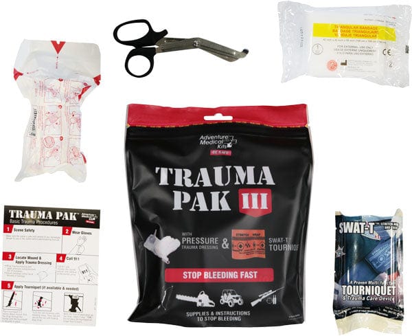 ARB Trauma Pak III with Dressing and SWAT Tourniquet - Emergency First Aid Solution - Premium Medical Kits from Adventure Medical Kits - Just $46.99! Shop now at Prepared Bee