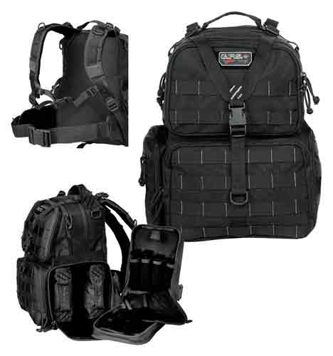 Gps Tactical Range Backpack - W-waist Strap Black Nylon