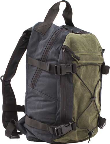 Grey Ghost Gear Throwback Bag - Black/olive Drab - Premium Backpacks from Grey Ghost Gear - Just $159.15! Shop now at Prepared Bee